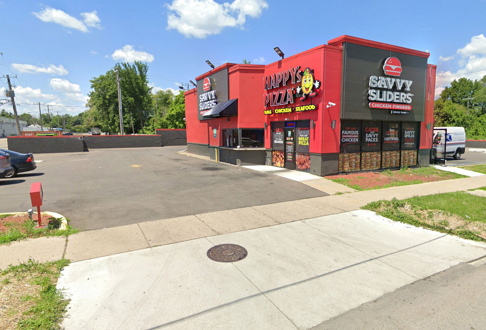 A Savvy Sliders and Happy's Pizza commercial property, representing a Keystone Commercial Real Estate investment sale.
